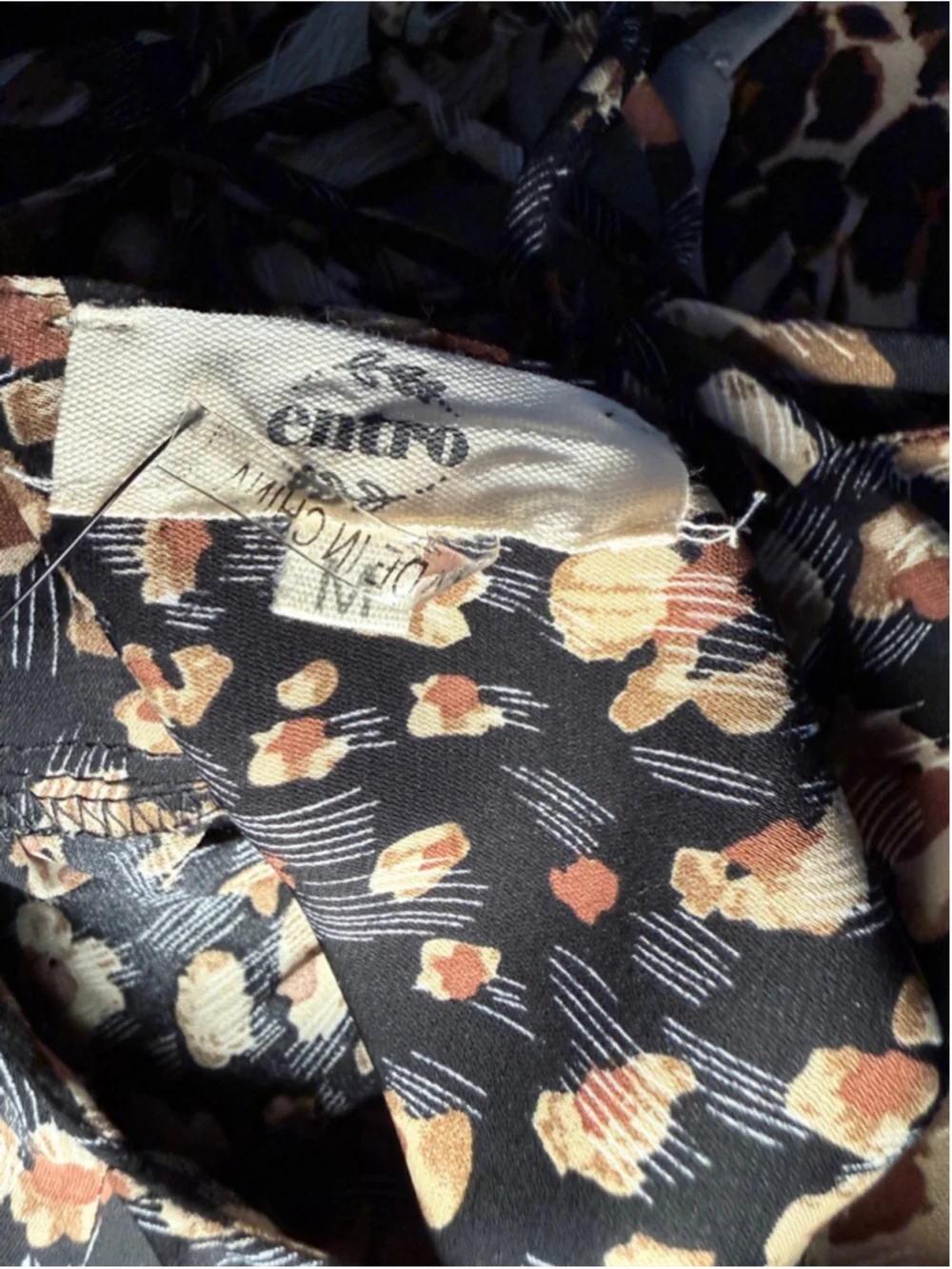Women's Entro Leopard Print Boho Top M